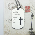 Personalised military dog tag name necklace detail
