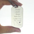 Father's Love Dog Tag Name Necklace Father's Love personalised dog tag name necklace product view