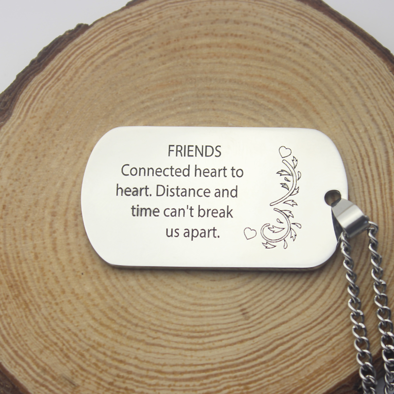 Best Friends Dog Tag Name Necklace Alternate View Best Friends Dog Tag Name Necklace alternate view
