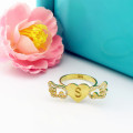 Angel wings heart ring product image
