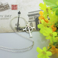 Personalised Cross Name Necklace Personalised circle cross name necklace product image