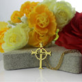 Personalised circle cross name necklace product image