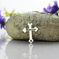 Silver Rebecca Font Cross Name Necklace Silver Rebecca font cross name necklace product image