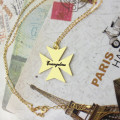 Gold Plated Maltese Cross Name Necklace Gold plated Maltese cross name necklace product image