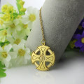 Engraved Celtic Cross Name Necklace Engraved Celtic cross name necklace gallery image