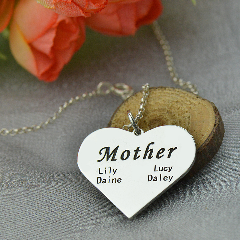 Mother Family Heart Necklace - Product Image Mother family heart necklace product image
