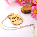 Michigan state heart name necklace detail