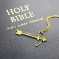 Personalised arrow cross name necklace product view