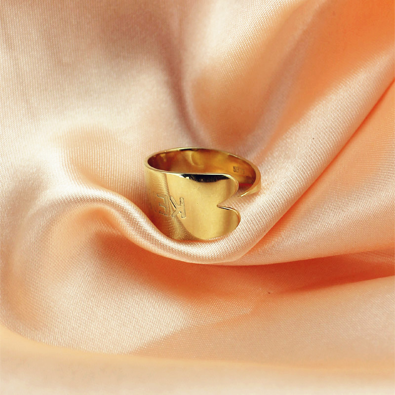 Gold Plated Personalised Name Cuff Ring 18ct gold plated personalised name cuff ring