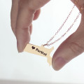 Massachusetts state-shaped name necklace product image
