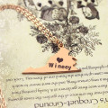 Virginia state map heart name necklace alternate view