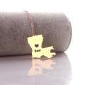 Custom Louisiana state-shaped name necklace product view