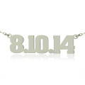 Personalised number name necklace