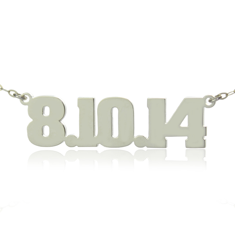 Personalised number name necklace
