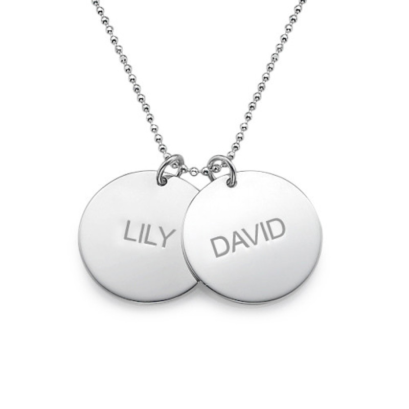 Personalised multi-disc name necklace
