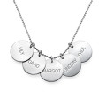 Personalised multi-disc name necklace detail view