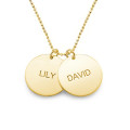 Personalised 18ct gold-plated silver disc pendant necklace