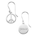 Asymmetric Earrings in Sterling Silver Personalised asymmetric sterling silver earrings