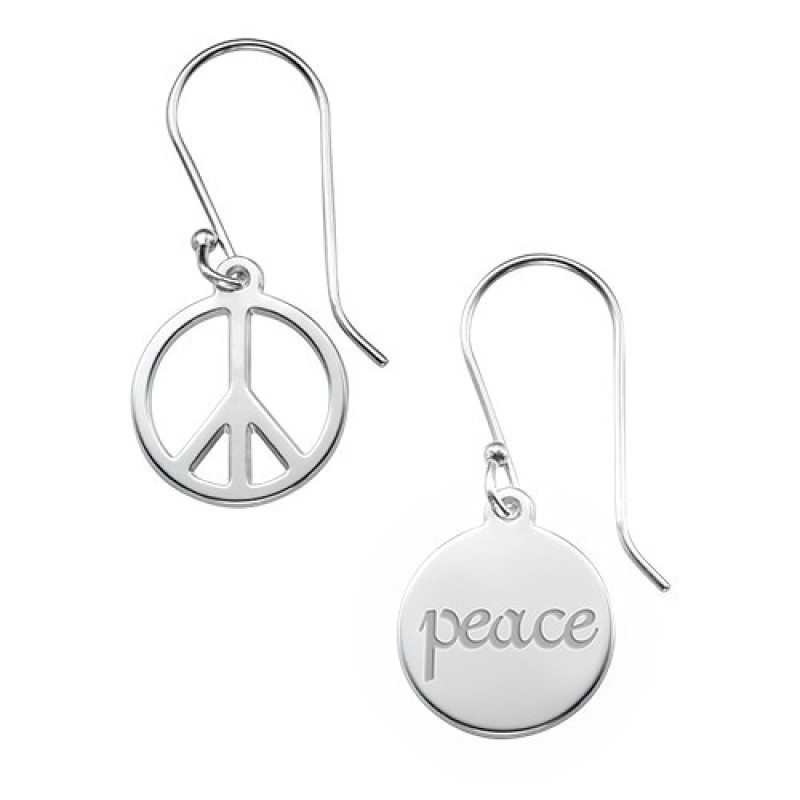 Asymmetric Earrings in Sterling Silver Personalised asymmetric sterling silver earrings