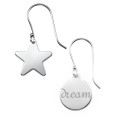 Asymmetric Earrings in Sterling Silver Personalised asymmetric sterling silver earrings