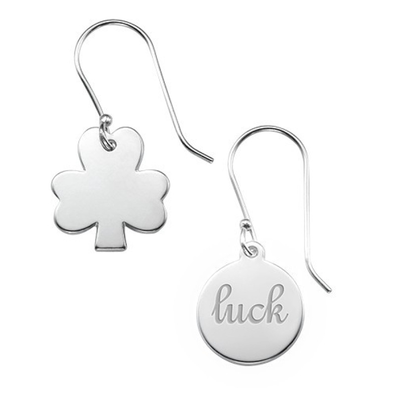 Asymmetric Earrings in Sterling Silver Personalised asymmetric sterling silver earrings