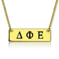 Personalised Greek Letter Sorority Bar Necklace Personalised Greek letter sorority bar necklace