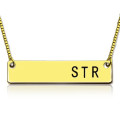 Personalised Initial Bar Necklace Personalised 18ct gold plated initial bar necklace