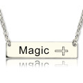 Sterling Silver Engraved Nameplate Bar Necklace Sterling silver engraved nameplate bar necklace