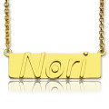 Custom Nameplate Bar Necklace Personalised nameplate bar necklace with an engraved name