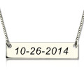 Personalised Sterling Silver Date Bar Necklace Personalised sterling silver date bar necklace