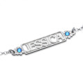 Personalised Birthstone Name Bracelet/Anklet Personalised birthstone name bracelet with floral stone details