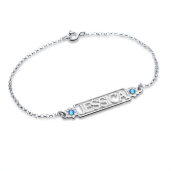 Birthstone Name Bracelet/Anklet Birthstone Name Bracelet/Anklet