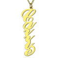 18ct Solid Gold Vertical Carrie Style Name Necklace 18ct solid gold vertical Carrie style personalised name necklace