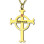 Circle Cross Necklaces with Birthstone Name 18ct Gold Plated Silver