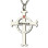 Personalised Circle Cross Necklaces with Birthstone Name Silver