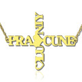 Personalised Two-Name Cross Necklace Personalised two-name cross necklace
