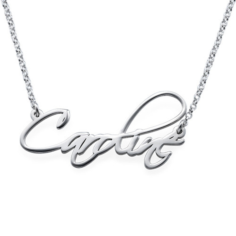 Calligraphy Name Necklace Personalised calligraphy name necklace