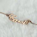 Carrie-style name bracelet with cable chain