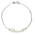 Personalised Sterling Silver Carrie Name Bracelet Personalised sterling silver Carrie name bracelet with cable chain