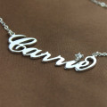 Celebrity-style personalised nameplate necklace