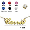 Carrie-style nameplate necklace