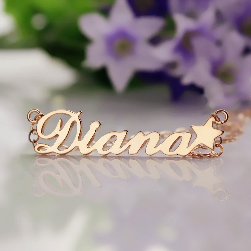 Personalised Nameplate Necklace Personalised celebrity-style nameplate necklace