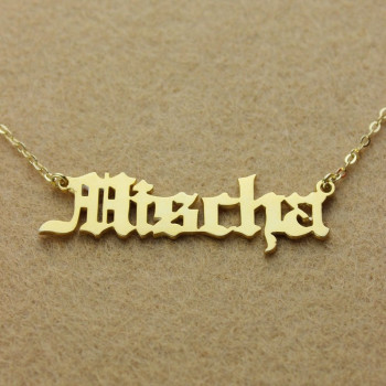 Old English Name Necklace 18ct Gold Plated Old English Name Necklace 18ct Gold Plated