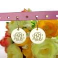 Disc signet monogram earrings product view