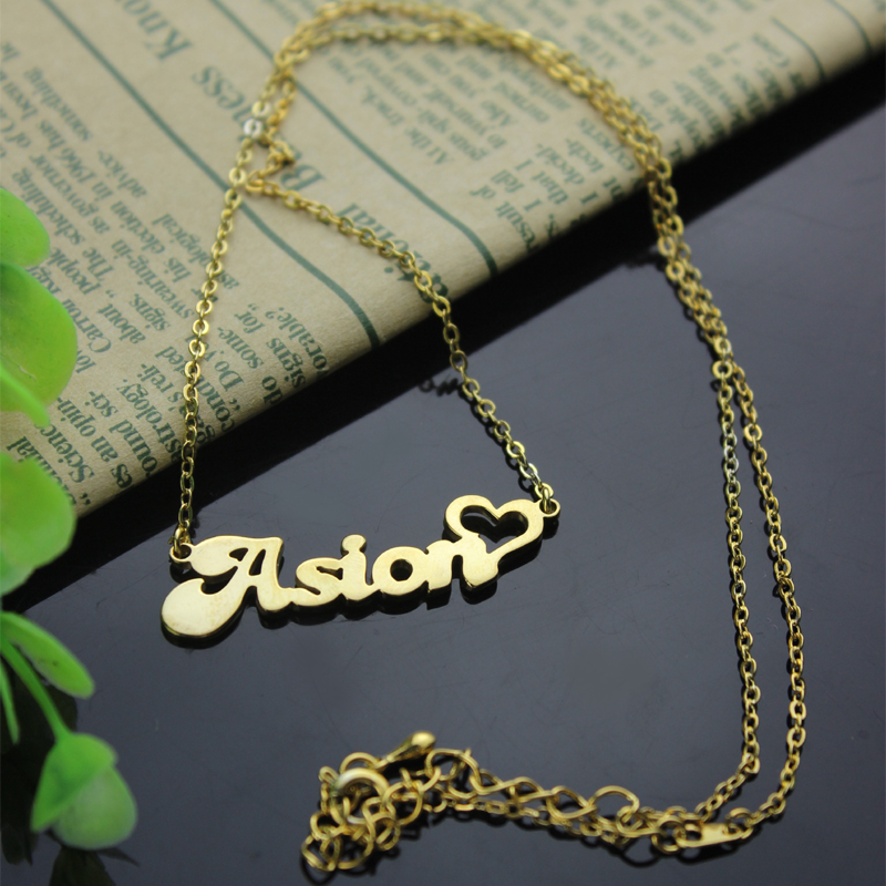 Personalised child name pendant necklace