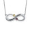 Couple's Infinity Necklace with Birthstones