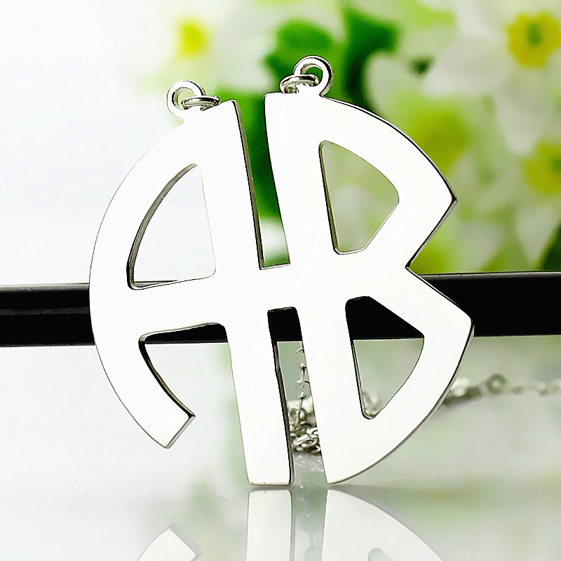 Custom initial jewellery image for personalised monogram pendant