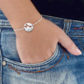Cut-out butterfly bracelet with personalised name disc