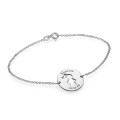 Personalised cut-out Mum bracelet or anklet in sterling silver