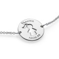 Personalised cut-out Mum bracelet or anklet in sterling silver